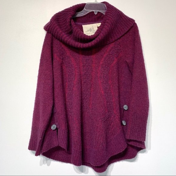 Anthropologie Sweaters - NWT Angel of the North purple swing cowl neck